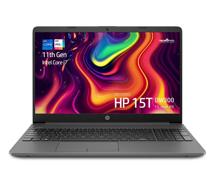 HP Notebook 15T-DW300 15.6 inch HD Intel Core i7-1165G7 8GB RAM 512GB SSD Windows 10 - Grey - Zoom Image 2