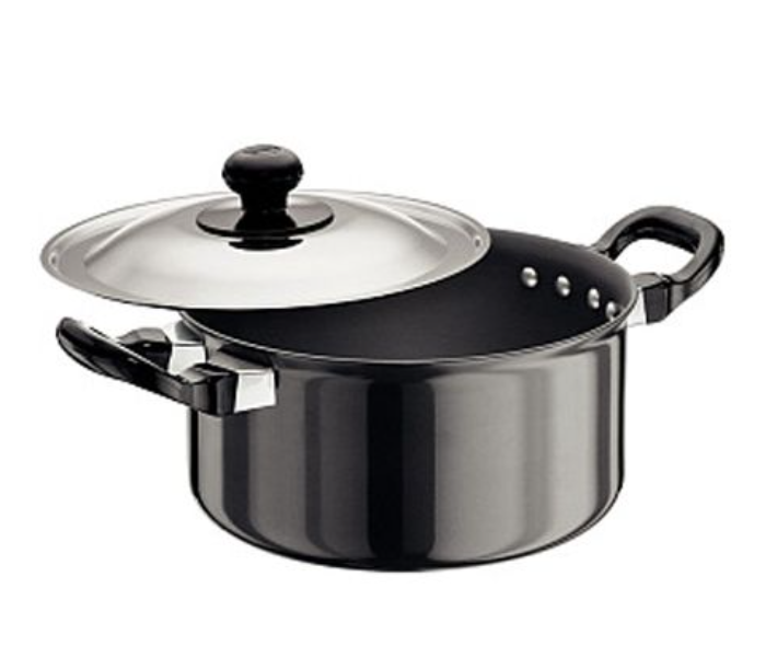 Hawkins Futura L33 2.25 Litre Hard Anodised Cook and Serve Stewpot With Stainless Steel Lid - Black - Zoom Image