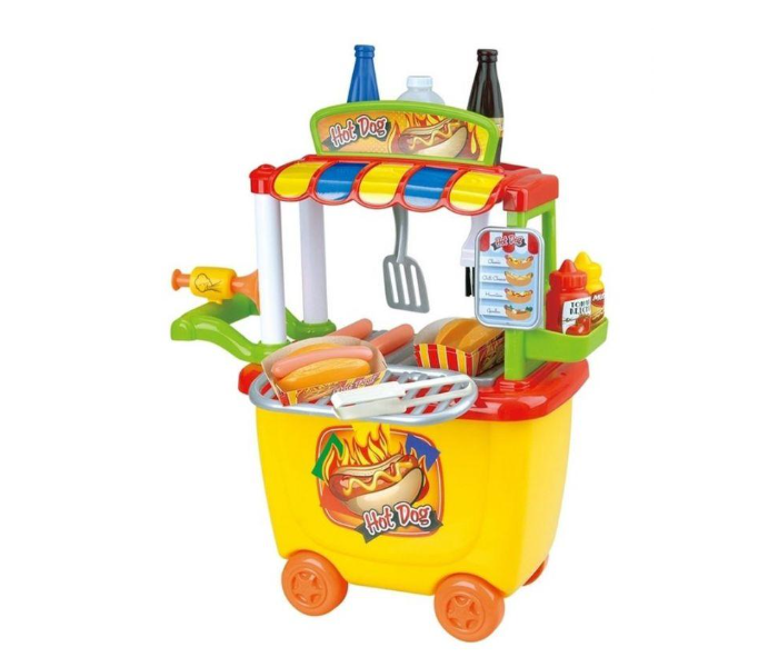 PlayGo 3512 30 Pieces Gourmet Hot Dog Cart Toy for Kids - Zoom Image 1