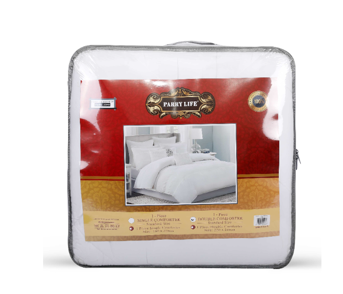 Parry Life PLCF7602 Soft Micro Polyester Fabric Double Comforter Set - White - Zoom Image 2