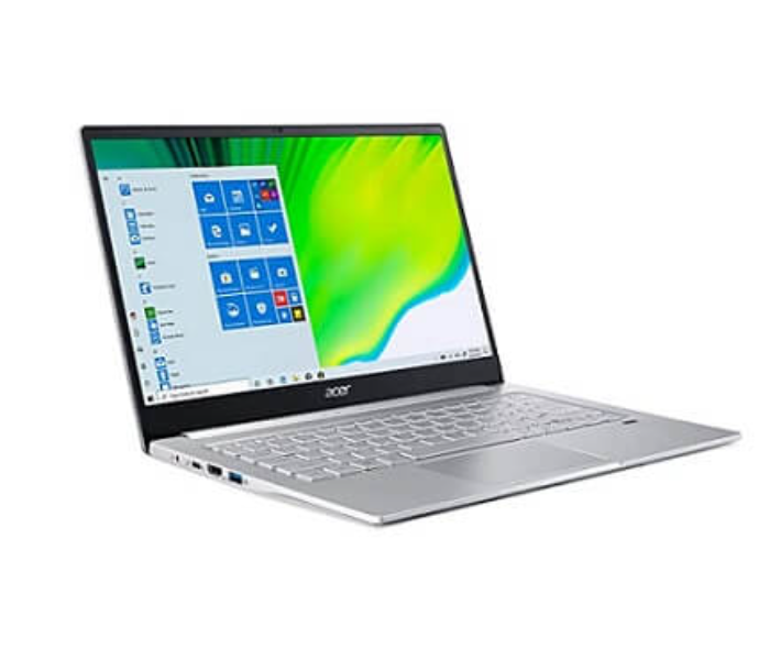 Acer Swift 3 NXHEYEM001 SF314 14 Inch FHD AMD Ryzen R5-3500U Processor 8GB DDR4 RAM 512GB SSD IPS Intel HD Graphics Keyboard English-Arabic Win10 - Silver - Zoom Image 1