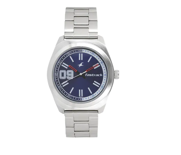 Fastrack 3174SM02 Varsity Blue Dial Stainless Steel Strap Watch - Silver - Zoom Image 1