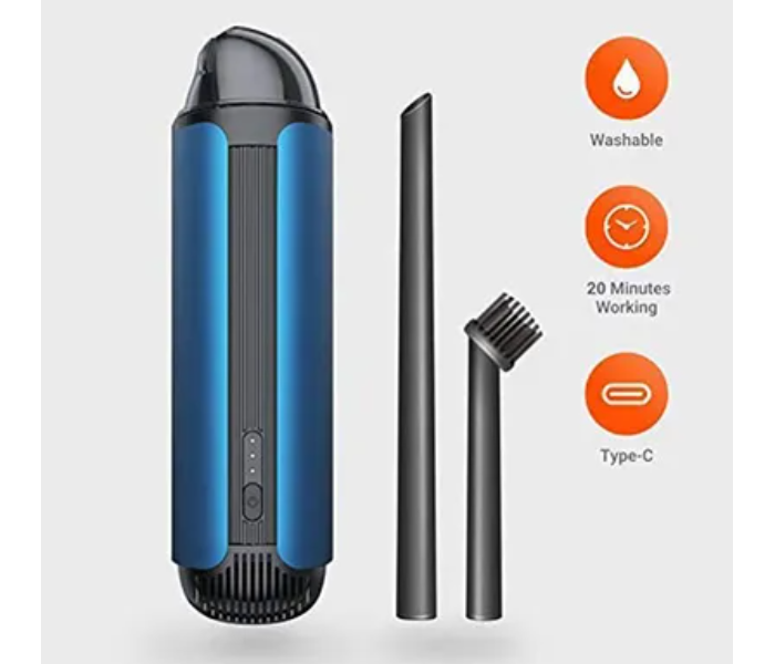 Porodo 80W Portable Vacuum Cleaner - Black and Blue - Zoom Image 3