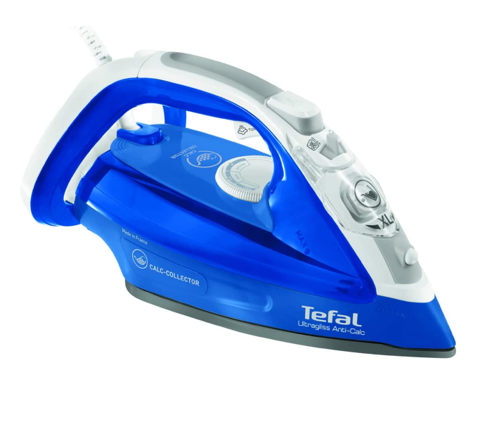 Tefal FV4964MO Ultraglis Anti Calc Steam Iron - White and Blue - Zoom Image 1