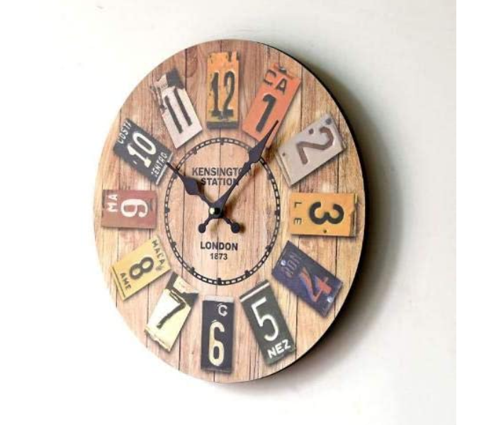 FN-Europe Style Retro Ancient Real Wood Clock - Brown - Zoom Image 2