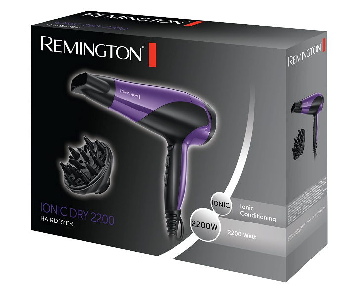 Remington D3190 2200W Ionic Conditioning Hair Dryer - Black and Blue - Zoom Image 3