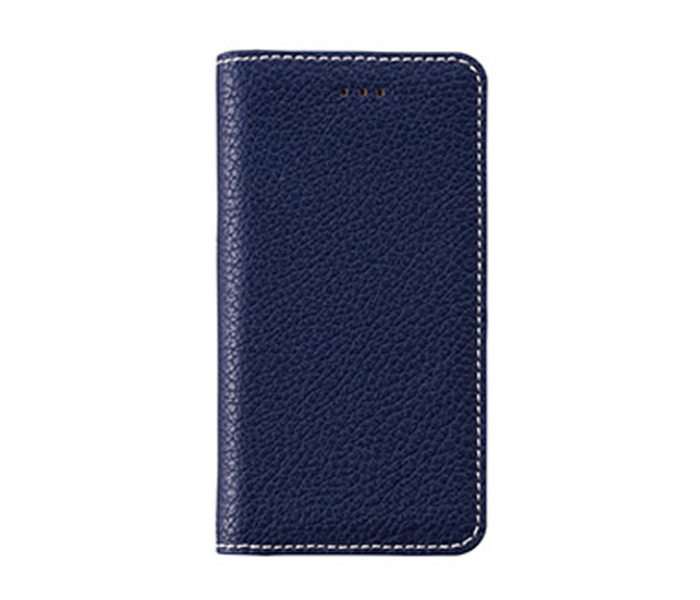 Flip Leather Case with Card Holder for Apple iPhone 7 , iPhone 8 and iPhone SE - Navy Blue - Zoom Image