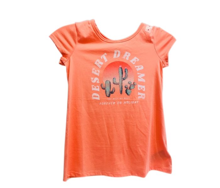 Justice Desert Dreamer T-Shirt for 11 Year Kids - Orange - Zoom Image