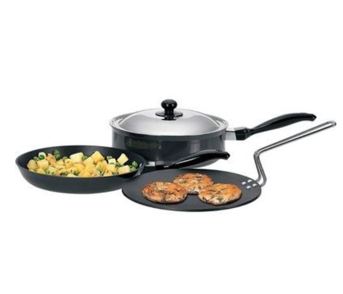 Hawkins Futura QS3 Set 2 Nonstick Cookware Set - Black - Zoom Image 2