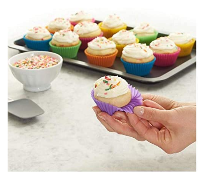 12 Piece Round Shape Silicone Muffin Cupcake Mould - Zoom Image 2