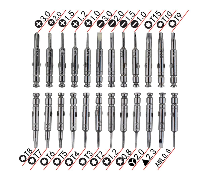 25 Pieces Precision Screwdriver Repair Tool Kit for Computer Horologe - Black - Zoom Image 3