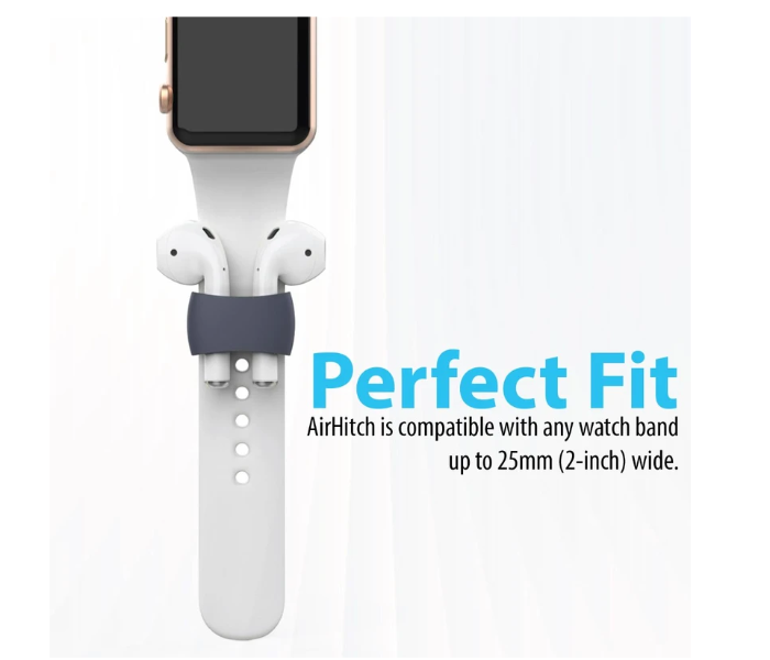 Promate AIRHITCH Anti-Lost Shock Proof Airpods Band Holder Clip - Navy - Zoom Image 3