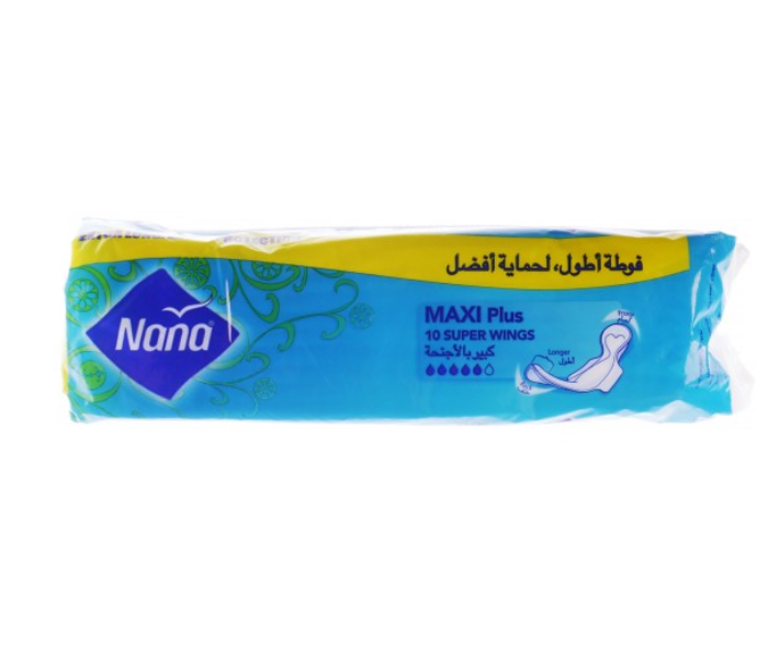 Nana 10 Piece Maxi Plus Long Wings Sanitary Pad - Zoom Image