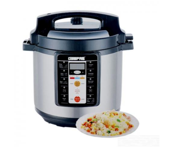 Geepas GMC35032 6 Litre Digital MultiCooker - Black and Silver - Zoom Image