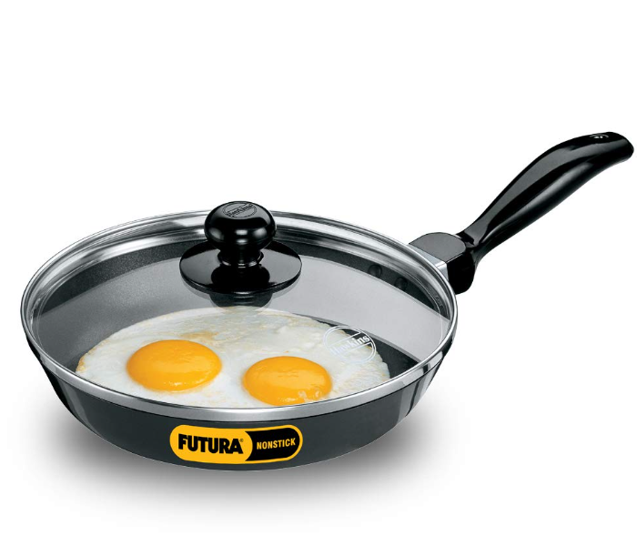 Hawkins Futura HW8003300 26cm Non Stick Frying Pan with Glass Lid - Black - Zoom Image 1