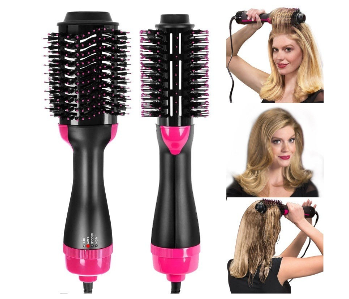 Generic 3 In 1 One Step Hair Dryer and Styler - Pink and Black - Zoom Image