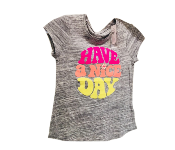 Justice Have A Nice Day T-Shirt for 8 Year Kids - Grey - Zoom Image