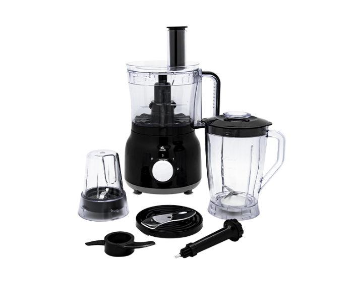 Evvoli EVKA-FP20B 600W 2 Liter Food Processor With Blender and Grinder - Black - Zoom Image