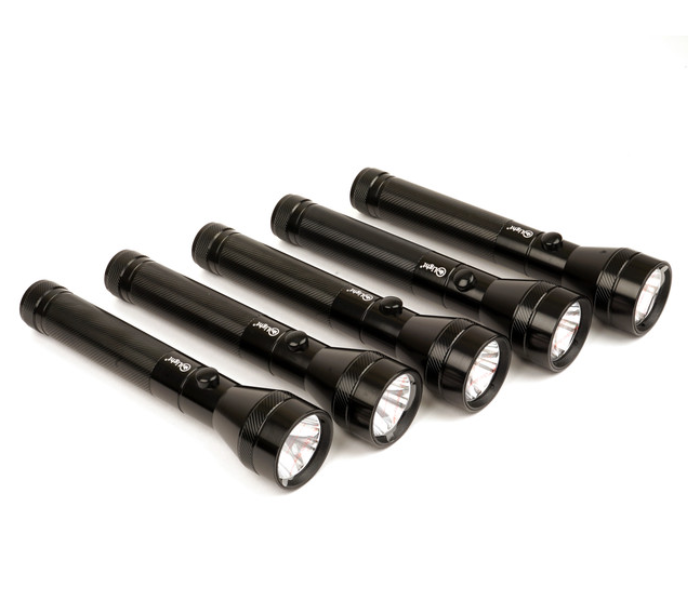 Mr Light MR2225 Set of 5 Rechargeable LED Flashlight - Black - Zoom Image