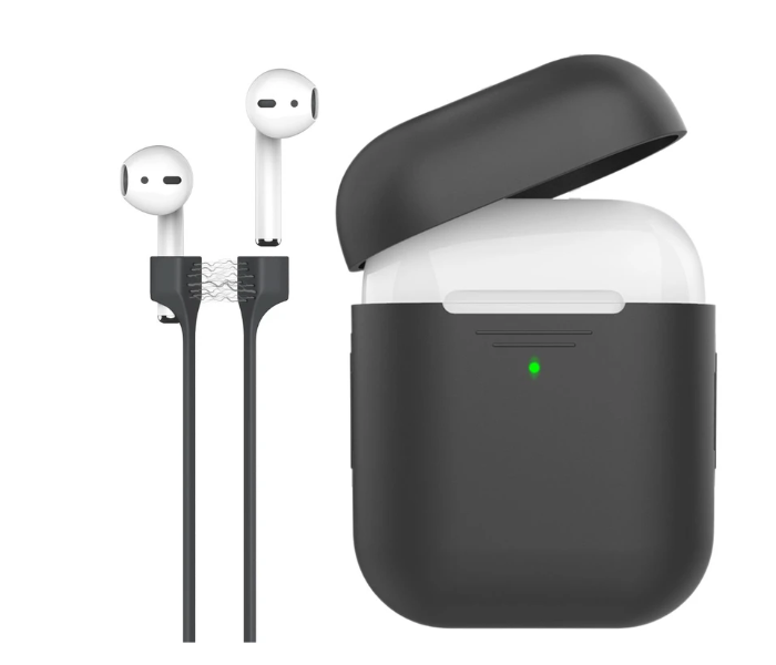 Promate PODKIT Lightweight Protective 2 in 1 Kit with Slim Case for Airpods - Black - Zoom Image 1