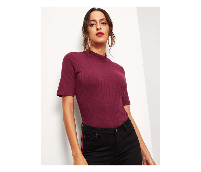 VW Trendz Women Top Small - Burgundy - Zoom Image 1