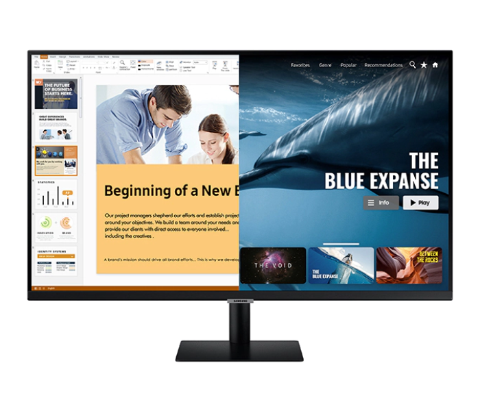 Samsung LS27AM500NMXUE 27 inch Smart Monitor with Mobile Connectivity - Black - Zoom Image 1