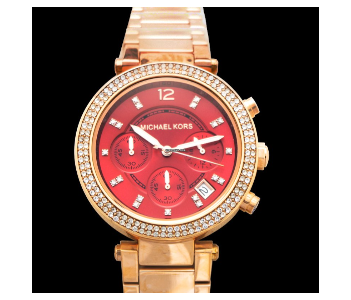 Michael Kors MK6106 Womens Watch - Gold and Red - Zoom Image 2