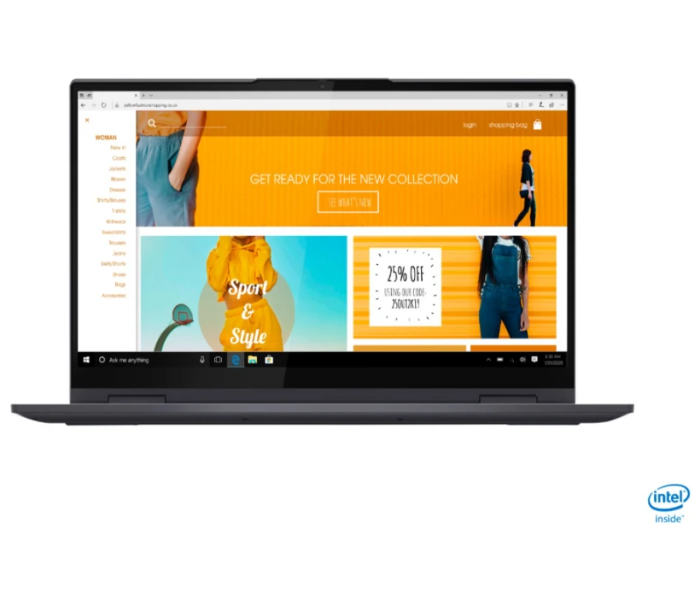 Lenovo Yoga 7i X360 82BJ0001US 15 inch FHD Intel Core i5-1135G7 8GB RAM 256GB SSD Windows 10 Home Touchscreen Laptop - Slate Grey - Zoom Image 4