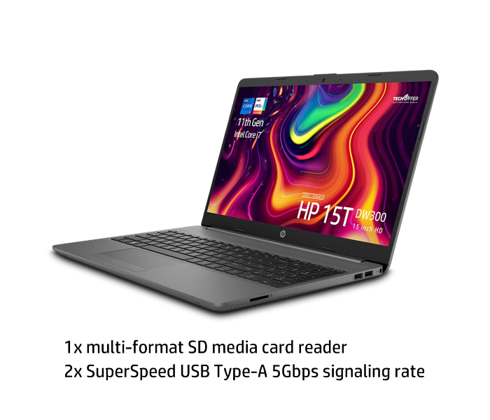 HP Notebook 15T-DW300 15.6 inch HD Intel Core i5-1135G7 8GB RAM 256GB SSD Windows 10 - Grey - Zoom Image 4