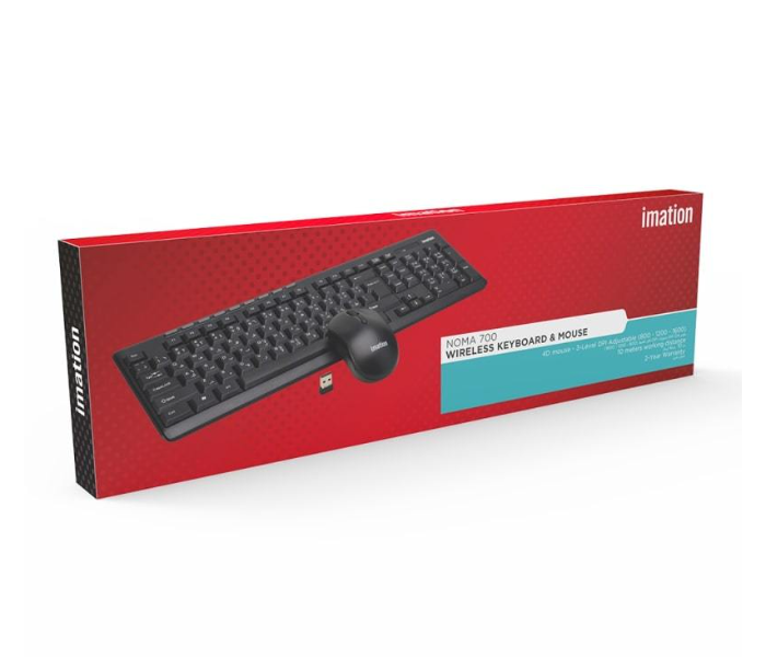 Imation Noma 700 2.4G Wireless Keyboard and Mouse Combo - Black - Zoom Image 1