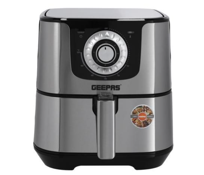 Geepas GAF37519 5.5 Liter 1700 Watt Air Fryer - Black and Silver - Zoom Image 1