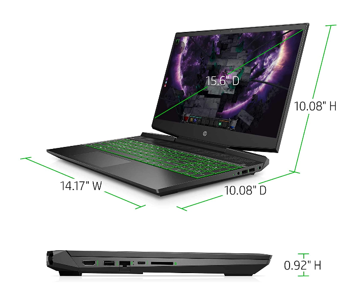 HP Pavilion 15-DK1056 15inch FHD Intel Core i5-10300H 8GB RAM 256GB SSD 4GB NVIDIA GeForce GTX 1650 Windows 10 Gaming Laptop - Black - Zoom Image 5