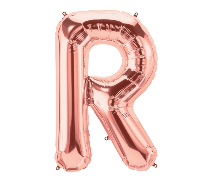 Party Time R-G-803409 Letter R 16 Inch Foil Balloon - Rose Gold - Zoom Image