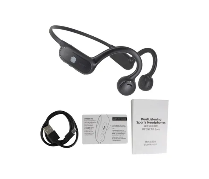 Bavin Bluetooth In-Ear Headphones With Mic - Black - Zoom Image 2