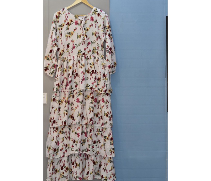 Kiwo Medium Floral Gown - White - Zoom Image