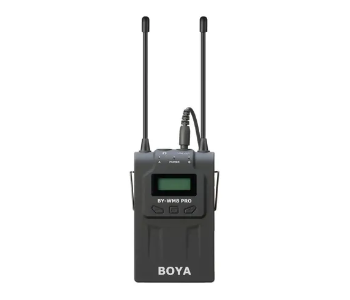 Boya RX8 Pro Dual Channel Wireless Bodypack Receiver - Black and Silver - Zoom Image 1