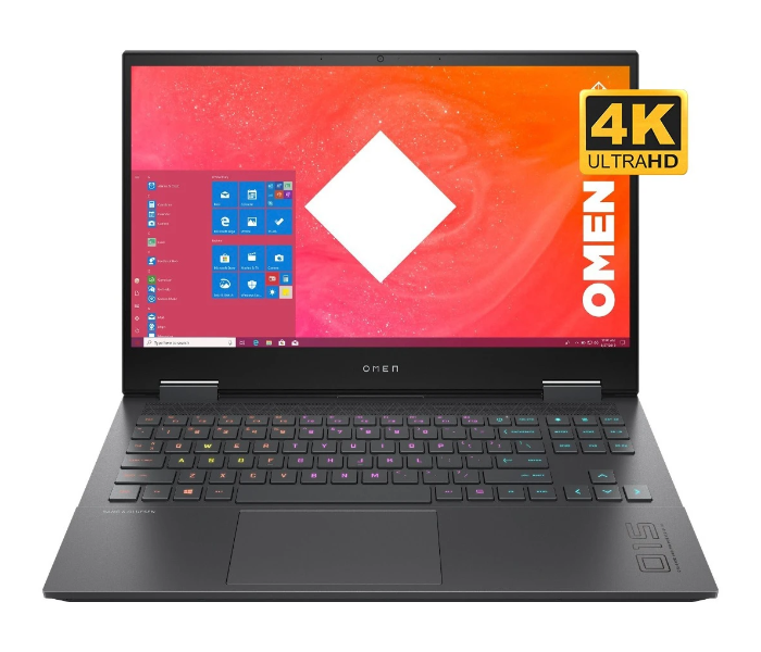 HP Omen 15-EK0023DX 4K UHD Intel Core i7-10750H 16GB RAM 1TB SSD 8GB NVIDIA GeForce RTX 2070 Max Q Windows 10 Gaming Laptop- Shadow Black - Zoom Image 1