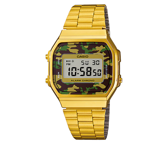 Casio  A168WEGC-3DF Vintage Collection Digital Watch  - Gold - Zoom Image