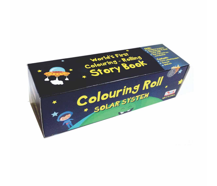 CocoMoco Kids Solar System Colouring Roll Story Book with Crayons - Zoom Image 1