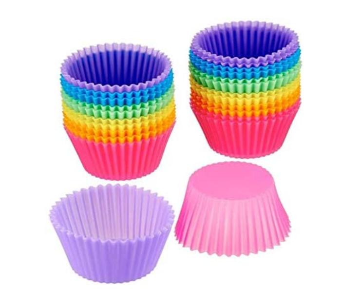 12 Piece Round Shape Silicone Muffin Cupcake Mould - Zoom Image 1