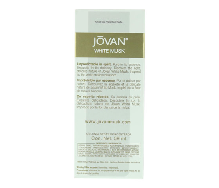 Jovan 59ml White Musk Eau De Cologne Spray for Women - Zoom Image 2