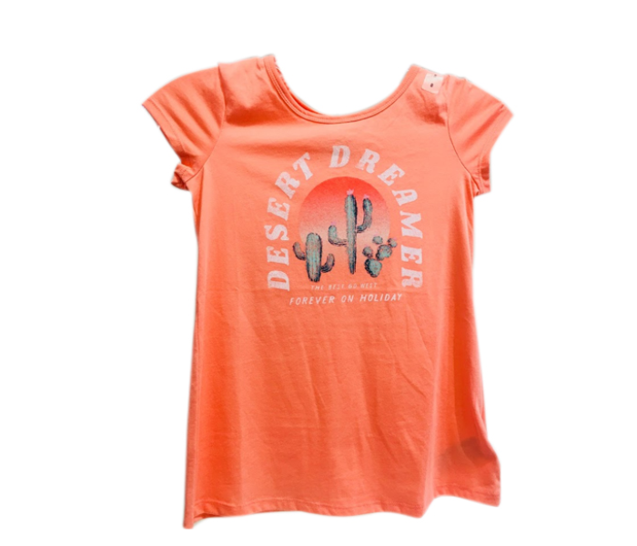 Justice Desert Dreamer T-Shirt for 7 Year Kids - Orange - Zoom Image