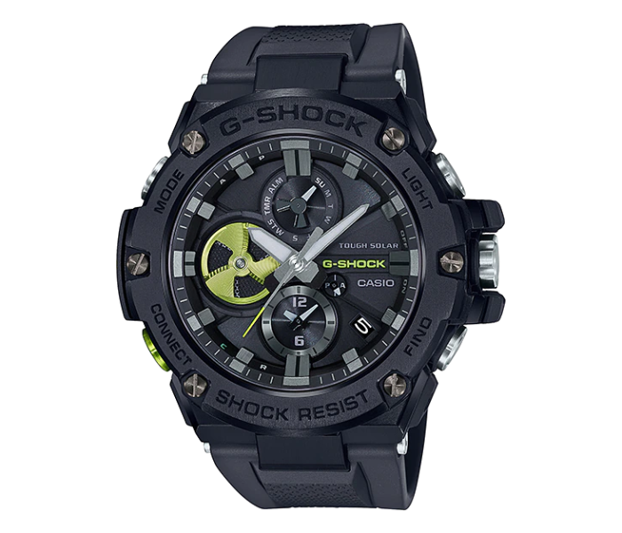 Casio G-Shock GST-B100B-1A3DR Black Dial Analog Watch For Men - Black - Zoom Image