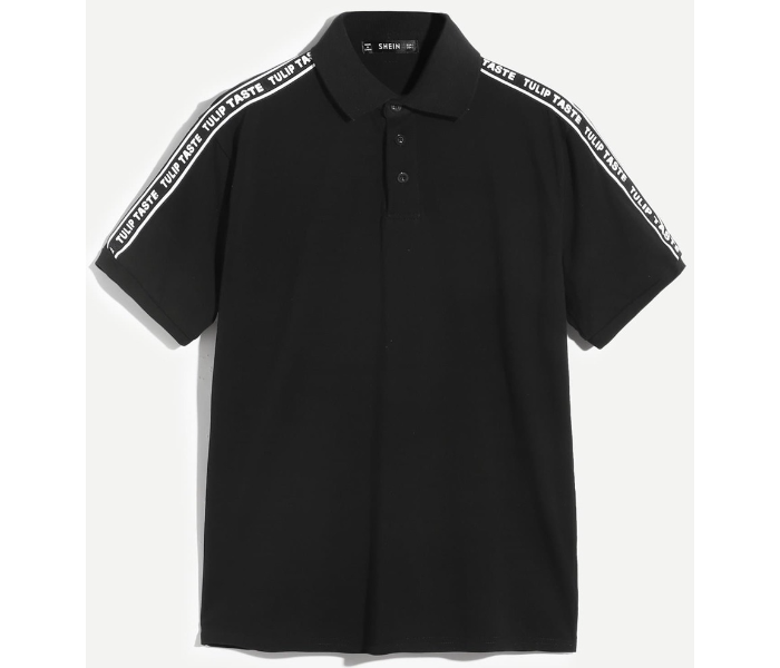 VW Trendz tee180928719 Men Letter Print Polo Medium Shirt - Black - Zoom Image