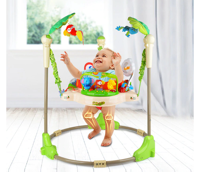 Baby Bouncy Chair With Jumping Activity - Multicolour - Zoom Image 2