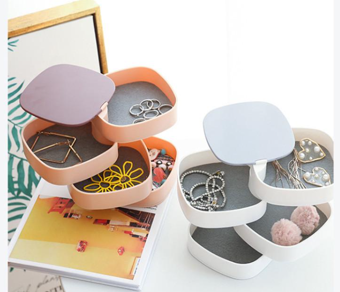 360 Degree Rotating Desktop Storage jewelry Box - Zoom Image 2