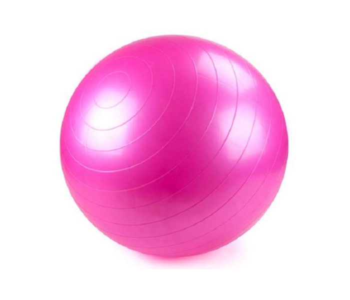 65cm Diameter Anti Burst Yoga Ball with Air Pump - Pink - Zoom Image 1