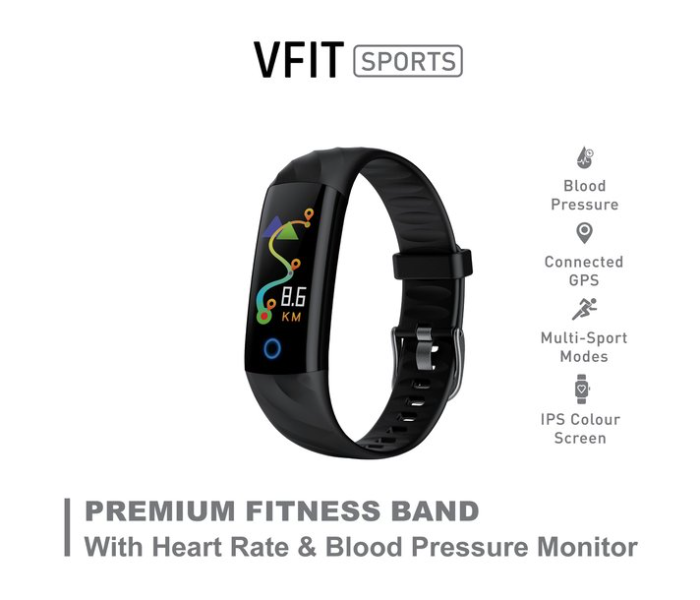 Smart VFITSPORTS Fitness Band - Black - Zoom Image 2