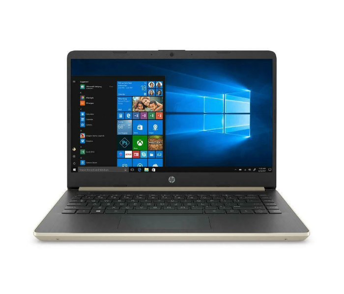 HP 14-DQ1038WM 14 inch HD Intel Core i3-1005G1 4GB RAM 128GB SSD Windows 10S - Pale Gold - Zoom Image 1