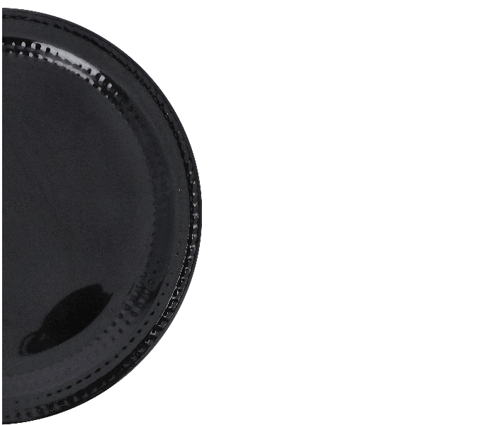 Royalford RF10036 11 Inch Melamine Ware Biza Dinner Plate - Black - Zoom Image 2